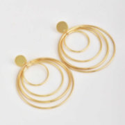 Серьги крупные кольца (Gold) 3362