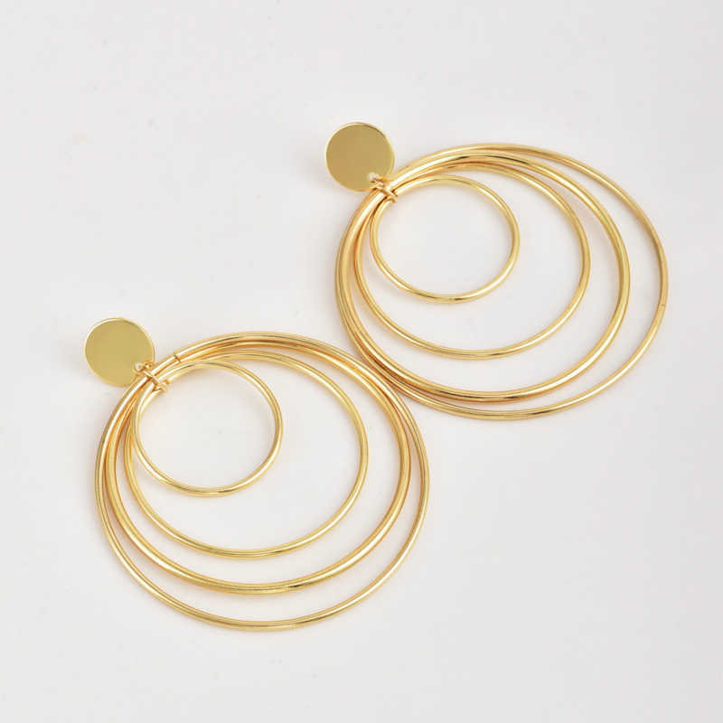 Серьги крупные кольца (Gold) 3362 