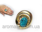 Кольцо с бирюзой 1115 (18 р.)