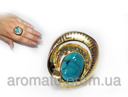 Кольцо с бирюзой 1115 (18 р.) 