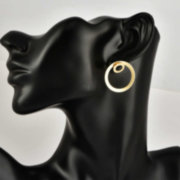 Серьги 2,7см  кольца (Gold) 3361