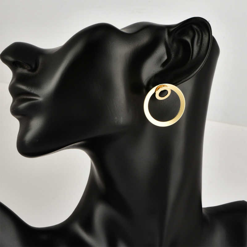 Серьги 2,7см  кольца (Gold) 3361 