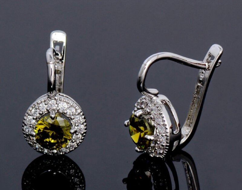 Серьги оливка 2231 