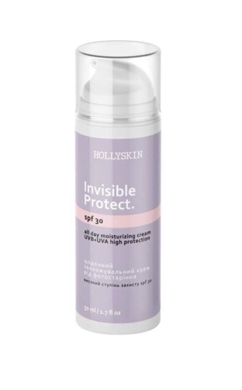 Щоденний зволожувальний крем від фотостаріння HOLLYSKIN Invisible Protect SPF 30 Щоденний зволожувальний крем від фотостаріння HOLLYSKIN Invisible Protect SPF 30