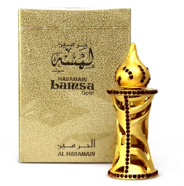 Lamsa Gold 12ml Al Haramain ​Верхняя нота:древесные оттенки, мёд
Средняя нота:пачули, жасмин
Базовая нота:сливочные оттенки, ваниль, мускус, сахар
Масляные духи Lamsa Gold / Ламса Золото, хоть и относятся к группе древесных пряных ароматов, на самом деле очень нежные и мягкие. Древесные оттенки проявляются только в верхней ноте духов. Подслащенные нежным медом, они звучат приглушенно и мягко. В сердце духов расцветают томные пачули и жасмин. Шлейф аромата словно соткан из сладковатого тумана: нежные сливочные оттенки, тонкие вплетения ванили и сахара на фоне пудрового, слегка пряного мускуса. Сладковатые нежные и мягкие, масляные духи Ламса Золото, сделают уютным прохладный вечер или окутают бережным теплом в непогожие дни. Подойдут для использования женщинам всех возрастов.

Изысканный флакон духов Ламса Золото, с необычным рисунком и инкрустированный рубиновыми стразами, выполнен в восточном стиле и напоминает диковинную сладость, заключенную в золото.