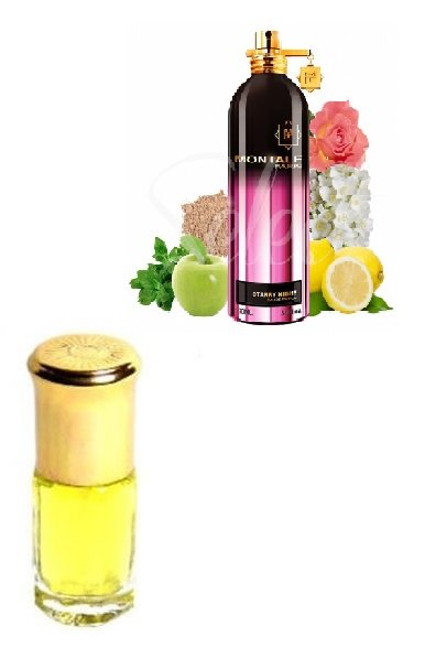 Montale Starry Night 15ml (466) Начальная нота: Бергамот, Лимон, Яблоко
Нота сердца: Жасмин, Пачули, Роза
Конечная нота: Амбра, Белый мускус, Пудровые ноты​

В каждом из нас живет мечтатель, однако не каждый обладает решимостью иметь и добиваться желаемого. Парфюмированная вода Starry Night от французского бренда Montale представляет собой воплощение сияющего аромата звездной ночи, безотказно исполняющего все мечты и желания. Парфюм прекрасно дополнит вечерний туалет, создав вокруг вас романтичную ауру.

Парфюмированная вода Montale Starry Night относится к восточно-цветочной группе ароматов. Начальная нота парфюма раскрывается свежестью лимона, яблока и калабрийского бергамота. Звучание сердечного аккорда отличается роскошным сочетанием болгарской розы и египетского жасмина, усиленного теплыми восточными нотами пачулей. Конечная нота окутает вас туманным свечением, сотканным из ароматов белого мускуса, амбры и пудры.​