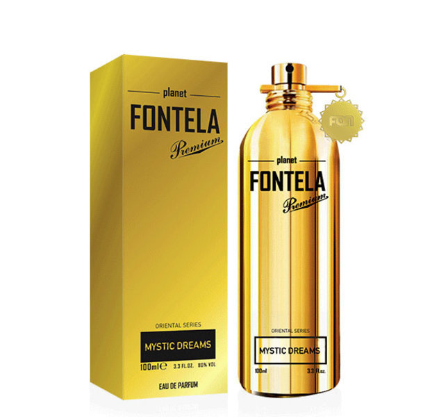 Парфюмированная вода Fontela Mystic Dreams 100ml 3541169 ​Парфюм MYSTIC DREAMS цветочно-фруктовая легкость, радужное изобилие, капелька сладости и кислинки – просто незабываемое удовольствие.​

Начальная нота: свежие ноты, шафран
Нота сердца: Роза, жасмин, пачули
Конечная нота: мускус, сандал, дубовый мох

FONTELA MYSTIC DREAMS - Всевластный темперамент роскоши и золота в пламенном парфюме, который создан из самых драгоценных ингридиентов. Изысканные, чувственные, загадочные, глубокие, по-новому интерпретирующие восточную сладость и пряность, это настоящая роскошь во всех отношениях. 

FONTELA Premium предлагает парфюмерию с высокой концентрацией : интенсивная плотность чистого парфюма придает благородные ароматы. Главной особенностью FONTELA Premium его страсть к сущности Востока и Аравии. Духи очень стойкие, а при их производстве используются флаконы из алюминиевых сплавов. Считается, что такая «упаковка» защищает ароматы от воздействия солнечных лучей. 

FONTELA Premium, Это качественные и эксклюзивные ароматы, оригинальная упаковка.