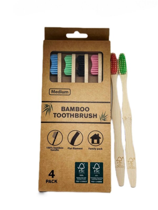 Зубна щітка 100% Bamboo зубна щітка із 100 % бамбука