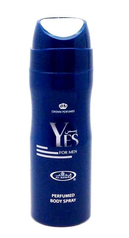 Дезодорант мужчин Yes (200ml) Отличный повседневный аромат для мужчин. Амбра, грейпфрут, мускус, специи, цитрусовые ноты, кардамон, лимонная трава, кедр, ваниль. 
Чувственный восточный аромат для уверенных в себе мужчин.