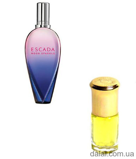 Escada Moon Sparkle 15ml Escada Moon Sparkle Escada ― это аромат для женщин, принадлежит к группе ароматов цветочные фруктовые. 

Верхние ноты: Черная смородина, Цитрусы, Земляника и Красное яблоко; 

ноты сердца: Белая фрезия, Сладкий горошек, Жасмин и Роза; 

ноты базы: Сандаловое дерево, Амбра, Мускус и Малина. 