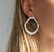 Серьги 5см  (Silver) 3380