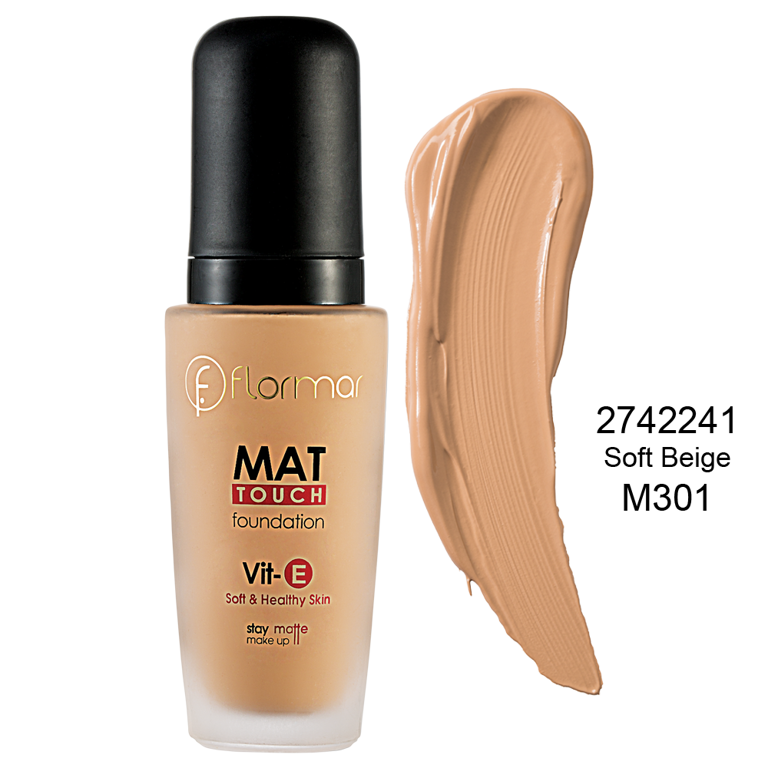 Матирующая тональная основа Flormar MAT TOUCH M301 2742241 Безупречный макияж невозможен без хороших тонирующих средств. Только так можно добиться идеального вида кожи. Для безупречного мейкапа используйте наилучший тональный крем. Например, Flormar MAT TOUCH. Насыщенная, бархатистая текстура тонального крема подарит вашей коже идеальное матовое покрытие на весь день!
Он превосходно выравнивает тон, маскирует несовершенства. С помощью этого тонального продукта вы без труда выровняете рельеф кожного покрова, сделав его идеально гладким. Крем великолепно матирует, убирая избыточную жирность. Изготовитель прекрасного средства - всемирно признанная турецкая косметическая компания Flormar.

Декоративное косметическое средство не просто великолепно тонирует. Оно также подарит вашему личику непревзойденный уход, заменив собой восстанавливающую сыворотку. Состав продукта обогащен природным экстрактом морских водорослей. Этот ингредиент превосходно омолаживает, запуская коллагеновые процессы в коже. Обладает тонизирующими и укрепляющими свойствами. 