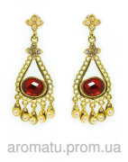 Серьги с камнями 5см 3501