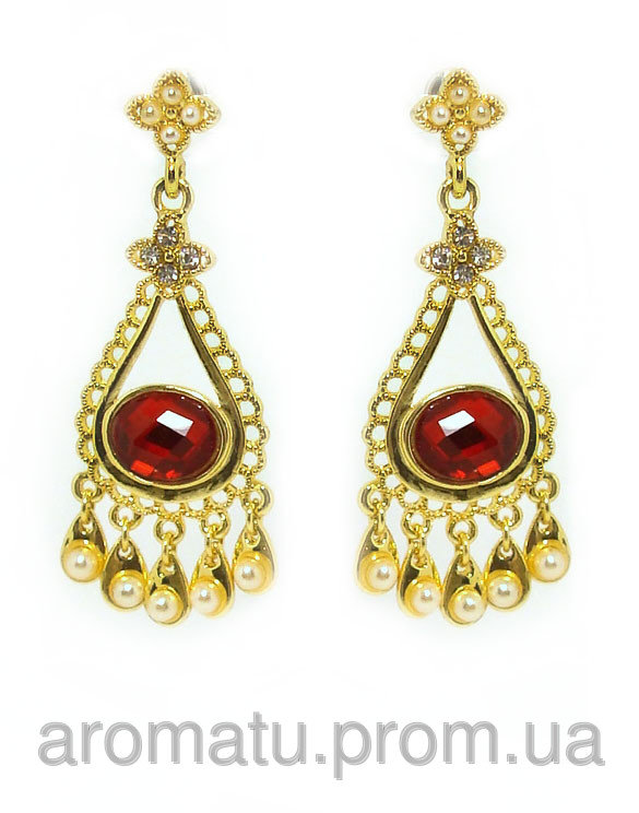 Серьги с камнями 5см 3501 