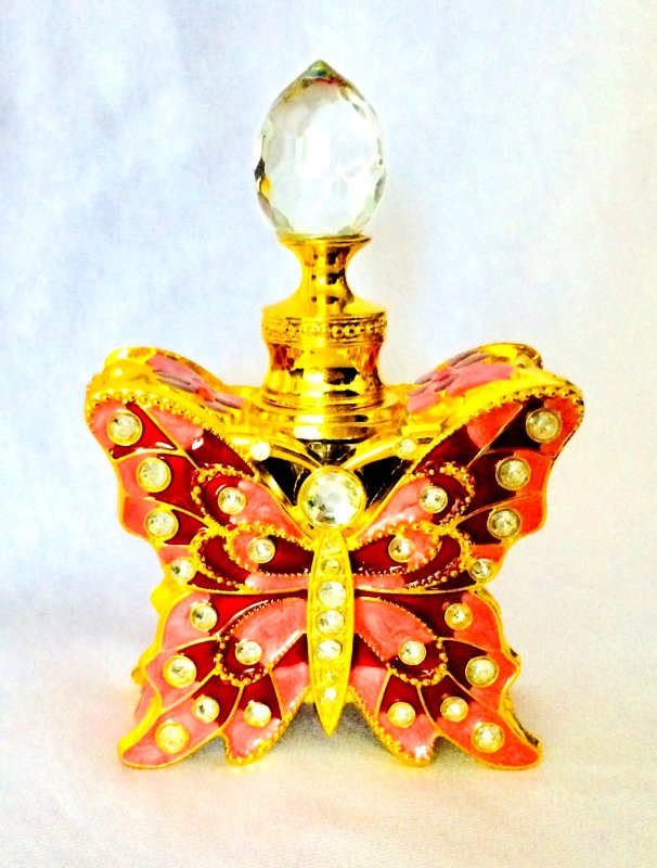 Флакон "Бабочка" Gold+Pink 12ml 9044 Флакон для масляных духов