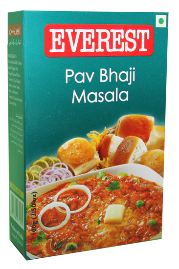 Смесь специй для пав баджи (Pav Bhaji Masala) 50г Pav переводится как булочка, Bhaji - пюре из овощей. Everest Pav Bhaji Masala - это готовая смесь для приготовления блюда с одноименным названием - Pav Bhaji. Смесь специй превратит блюдо из тушеных или вареных овощей в деликатес. Хорошо сочетается с блюдами из картофеля, томатов, болгарского перца, зеленого горошка, цветной капусты.

Состав: Бадьян, черный кардамон, черный перец, кассия (индийская корица), листья кассии, гвоздика, чили, соль, кориандр, тмин, имбирь, сухое манго, пажитник, куркума.