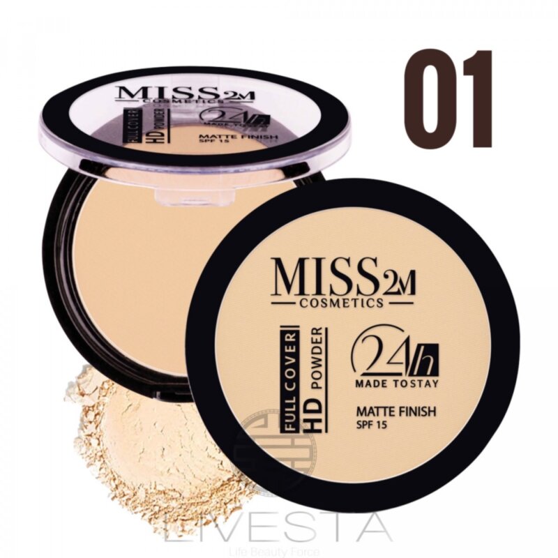 Матуюча компактна пудра з SPF 15 MISS2M  11 г Матуюча компактна пудра з SPF 15 MISS2M